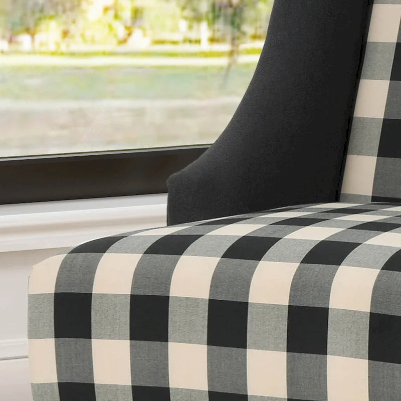 28 High-Back Upholstered Club Chair with Birch Legs