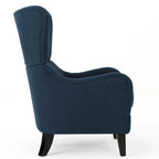 27 High Back Accent Chair with Wing Back and Birch Legs