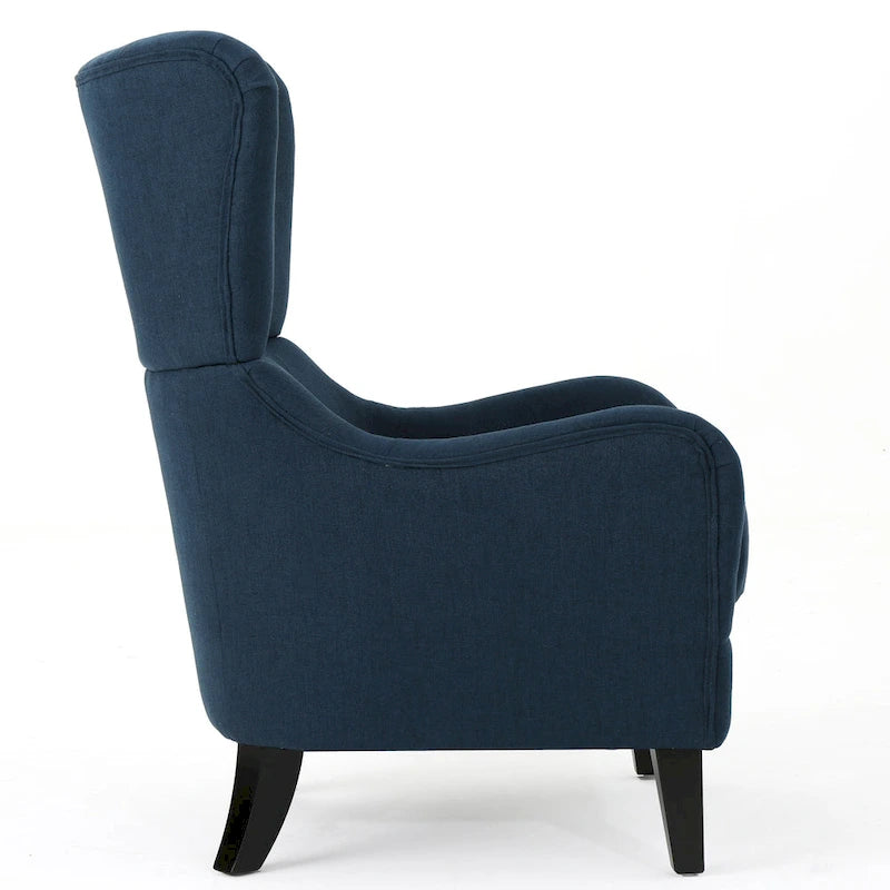 27 High Back Accent Chair with Wing Back and Birch Legs