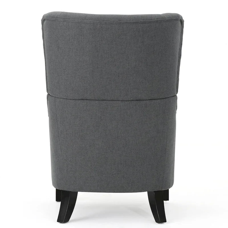 27 High Back Accent Chair with Wing Back and Birch Legs