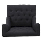 Charcoal 27.5 High Back Upholstered Button Tufted Club Chair