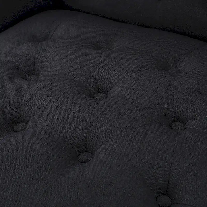 Charcoal 27.5 High Back Upholstered Button Tufted Club Chair