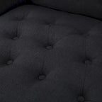 Charcoal 27.5 High Back Upholstered Button Tufted Club Chair