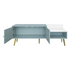 Modern Shoe Storage Bench with Hidden Storage and Upholstered Cushions