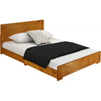 Oak Solid and Manufactured Wood Queen Bed Frame