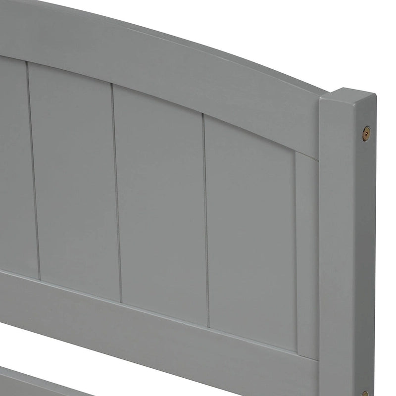 Twin Size Platform Bed with Two Drawers, White