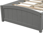 Twin Size Platform Bed with Two Drawers, White