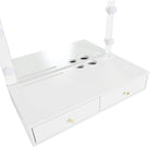 Floating Makeup Vanity Desk with Mirror & 3-Color Lights