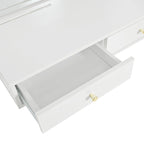 Floating Makeup Vanity Desk with Mirror & 3-Color Lights