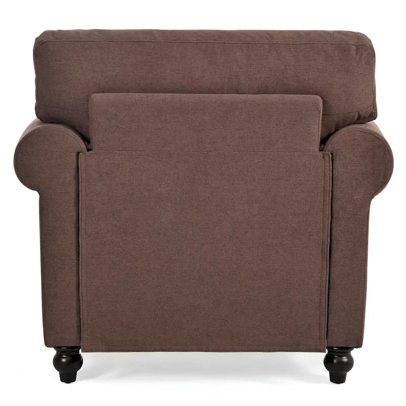 Brown 37.4 Accent Chair with Nailheads