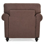 Brown 37.4 Accent Chair with Nailheads