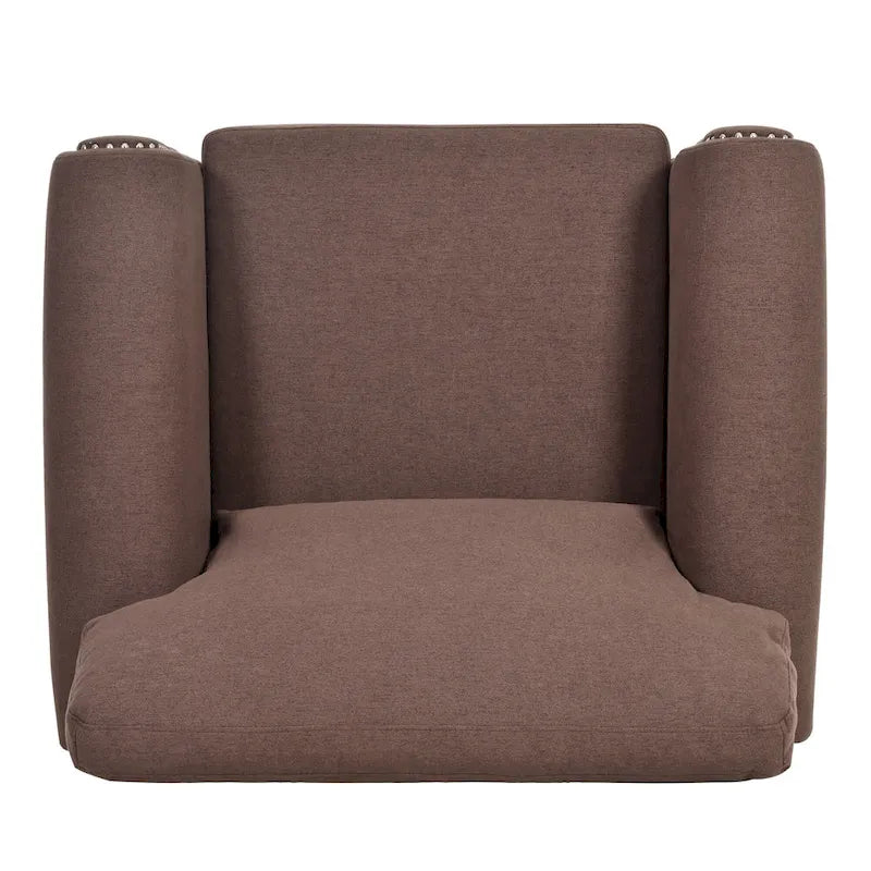 Brown 37.4 Accent Chair with Nailheads