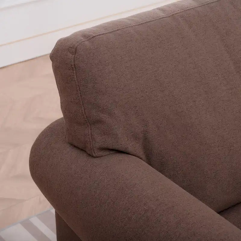 Brown 37.4 Accent Chair with Nailheads