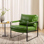 Modern PU Leather Upholstered Arm Chair with Steel Frame