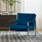 Modern PU Leather Upholstered Arm Chair with Steel Frame
