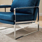 Modern PU Leather Upholstered Arm Chair with Steel Frame
