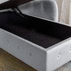 Chaise Lounge Indoor,Velvet Lounge Chair for Bedroom with Storage & Pillow,Modern Upholstered Rolled Arm Chase Lounge