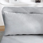 Chaise Lounge Indoor,Velvet Lounge Chair for Bedroom with Storage & Pillow,Modern Upholstered Rolled Arm Chase Lounge