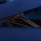 Chaise Lounge Indoor,Velvet Lounge Chair for Bedroom with Storage & Pillow,Modern Upholstered Rolled Arm Chase Lounge