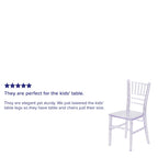 Kids Resin Stacking Chiavari Chairs for Formal Events (Set of 10)