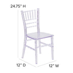 Kids Resin Stacking Chiavari Chairs for Formal Events (Set of 10)