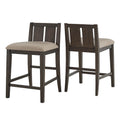 Two-Tone Fabric Counter Height Chair (Set of 2)