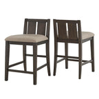 Two-Tone Fabric Counter Height Chair (Set of 2)