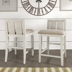 Beck Two-Tone Fabric Counter Height Chair (Set of 2) by iNSPIRE Q Classic