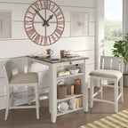 Two-Tone Fabric Counter Height Chair (Set of 2)