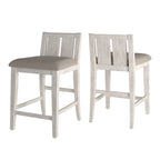 Two-Tone Fabric Counter Height Chair (Set of 2)