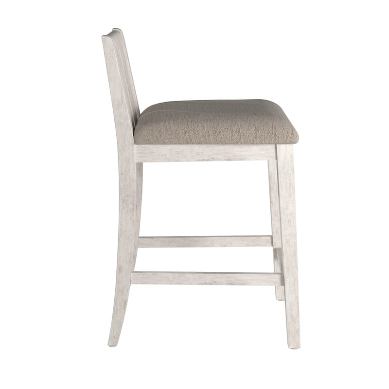 Two-Tone Fabric Counter Height Chair (Set of 2)