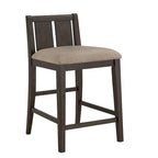 Two-Tone Fabric Counter Height Chair (Set of 2)