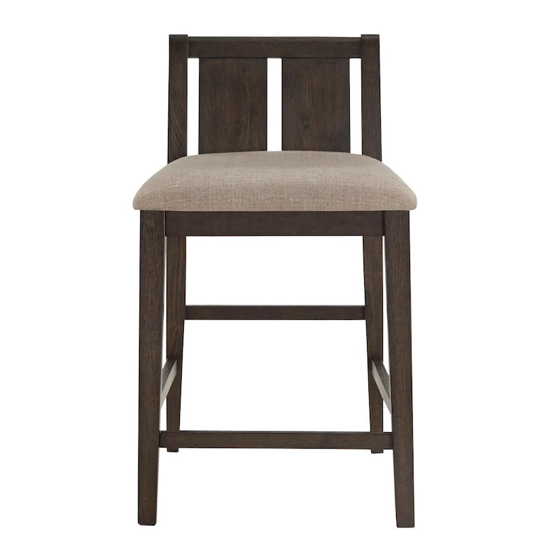 Two-Tone Fabric Counter Height Chair (Set of 2)