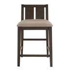 Two-Tone Fabric Counter Height Chair (Set of 2)
