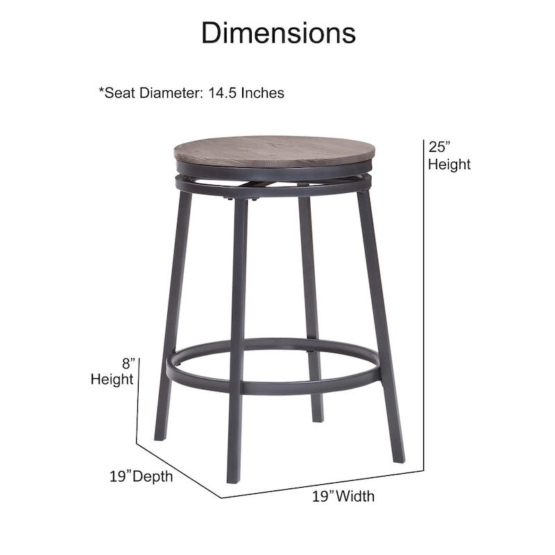 Backless Swivel Counter Stool