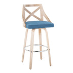 30 Fixed-Height Bar Stool with Bent Wood Legs (Set of 2)