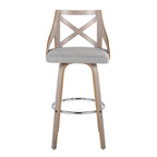 30 Fixed-Height Bar Stool with Bent Wood Legs (Set of 2)