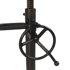 Adjustable Elm and Black Table - Brown