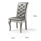 Glam Faux Leather Dining Chairs (Set of 2)