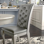 Glam Faux Leather Dining Chairs (Set of 2)