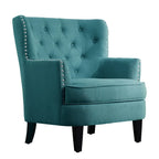 Velvet / Linen 30 Wide Tufted Wingback Accent Chair