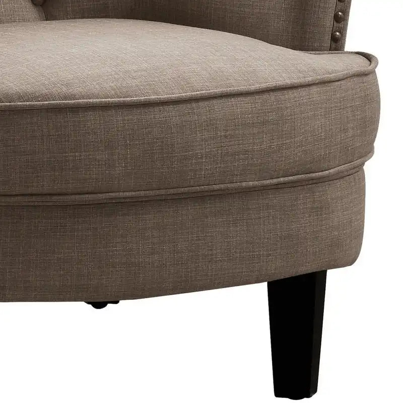 Velvet / Linen 30 Wide Tufted Wingback Accent Chair