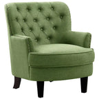 Velvet / Linen 30 Wide Tufted Wingback Accent Chair