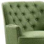 Velvet / Linen 30 Wide Tufted Wingback Accent Chair