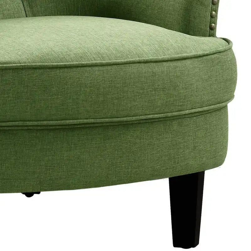 Velvet / Linen 30 Wide Tufted Wingback Accent Chair