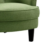 Velvet / Linen 30 Wide Tufted Wingback Accent Chair