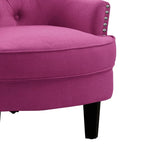 Velvet / Linen 30 Wide Tufted Wingback Accent Chair