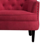 Velvet / Linen 30 Wide Tufted Wingback Accent Chair