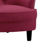 Velvet / Linen 30 Wide Tufted Wingback Accent Chair