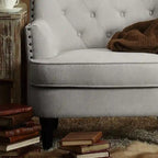 Velvet / Linen 30 Wide Tufted Wingback Accent Chair